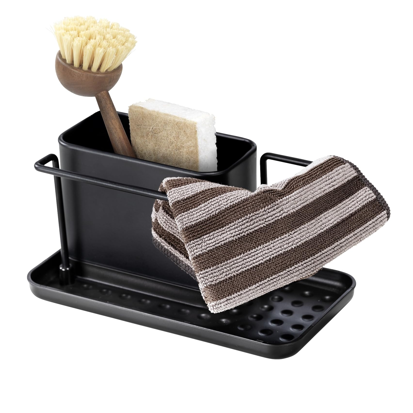 Wenko Orio 55078100 portapiatti nero salvaspazio