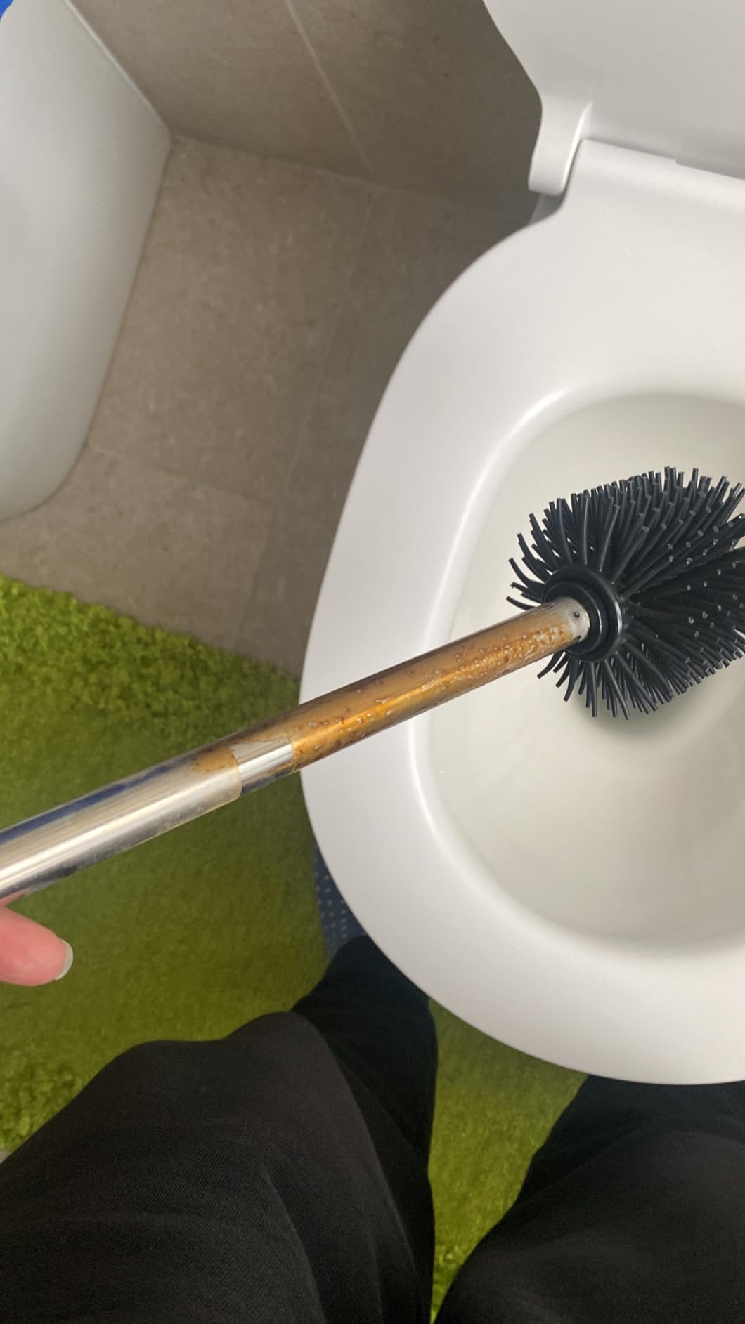 Wenko 21799100 Scopino WC Silicone Nero 35 cm