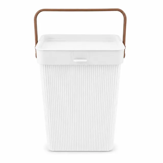 Cecaro Group Pattumiera 10 Litri Bianca con Coperchio