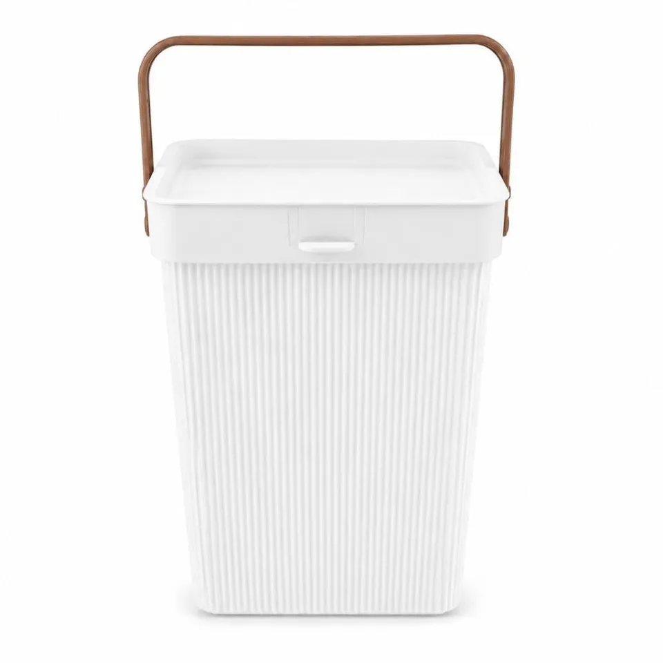 Cecaro Group Pattumiera 10 Litri Bianca con Coperchio