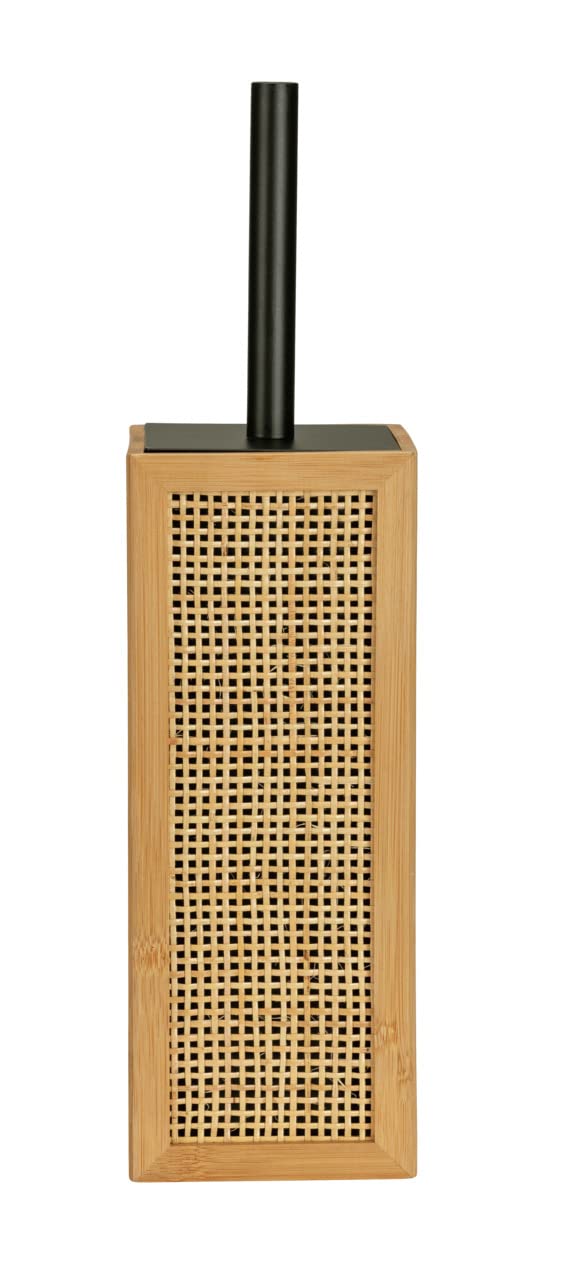Wenko Allegre Scopino Bagno Bambù Naturale Nero