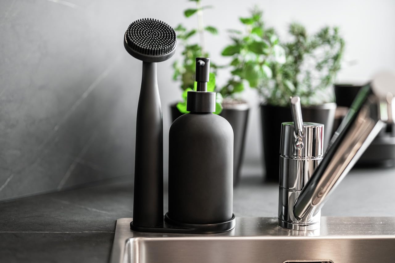 Wenko Piedo set cucina dispenser 400 ml nero 3 pezzi