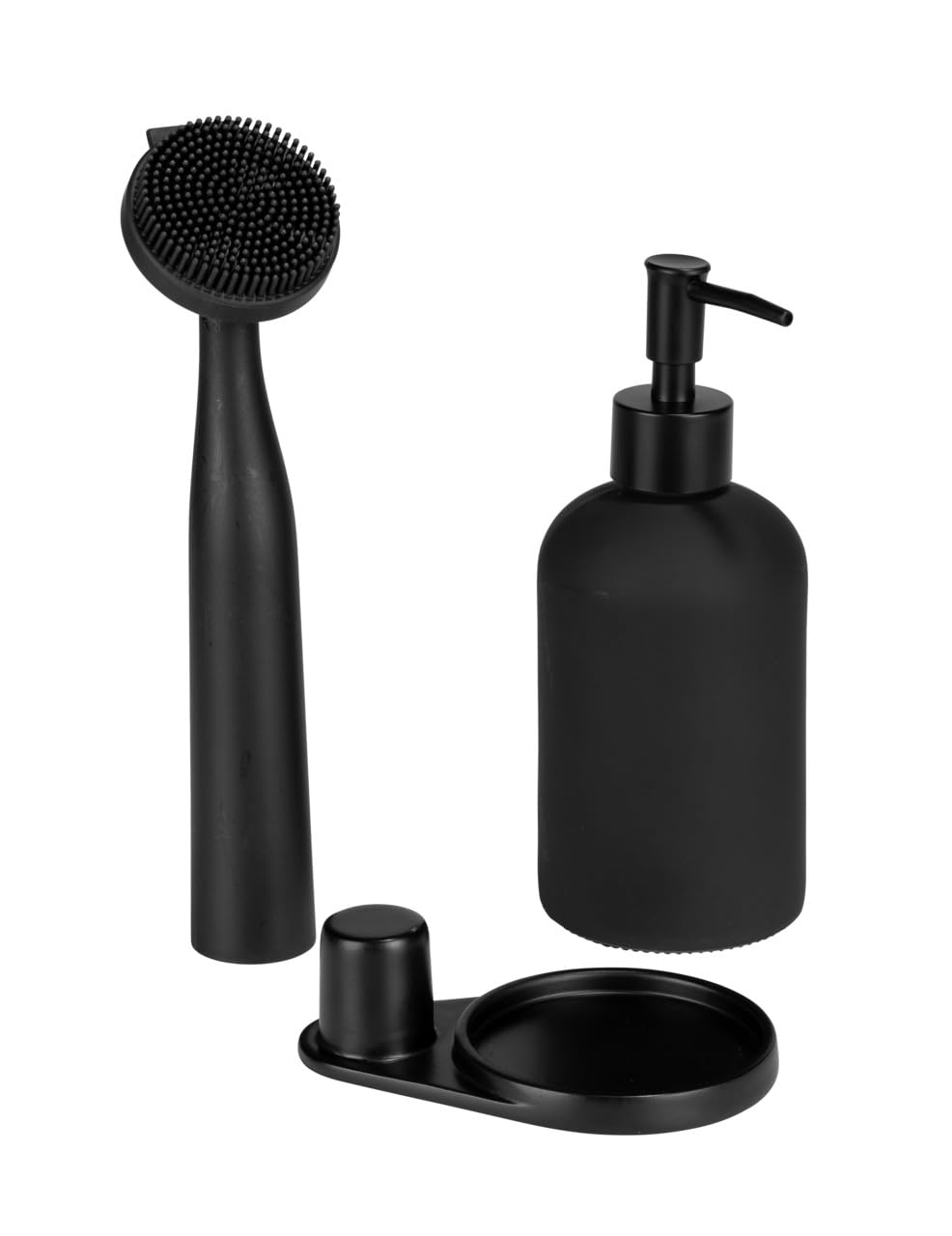Wenko Piedo set cucina dispenser 400 ml nero 3 pezzi