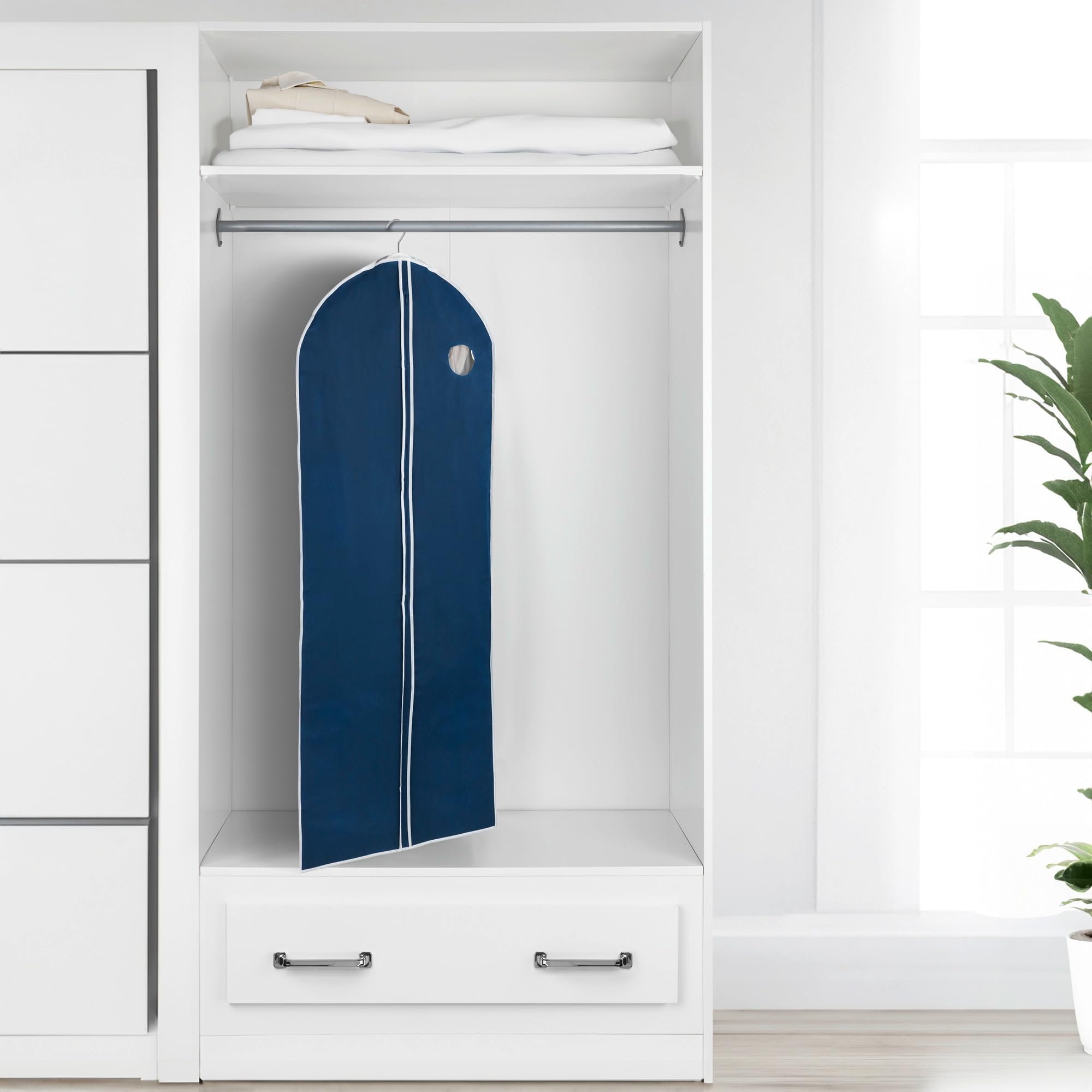 Wenko Air custodia abiti 150x60 cm blu traspirante