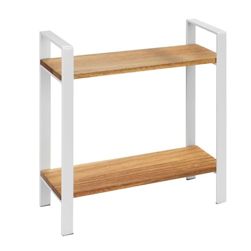 Wenko Louisa Scaffale Cucina 2 Ripiani Bianco Acacia