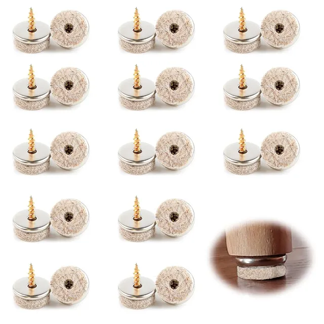 Lxoraziy feltrini sedie 22 mm 40 pezzi a vite beige