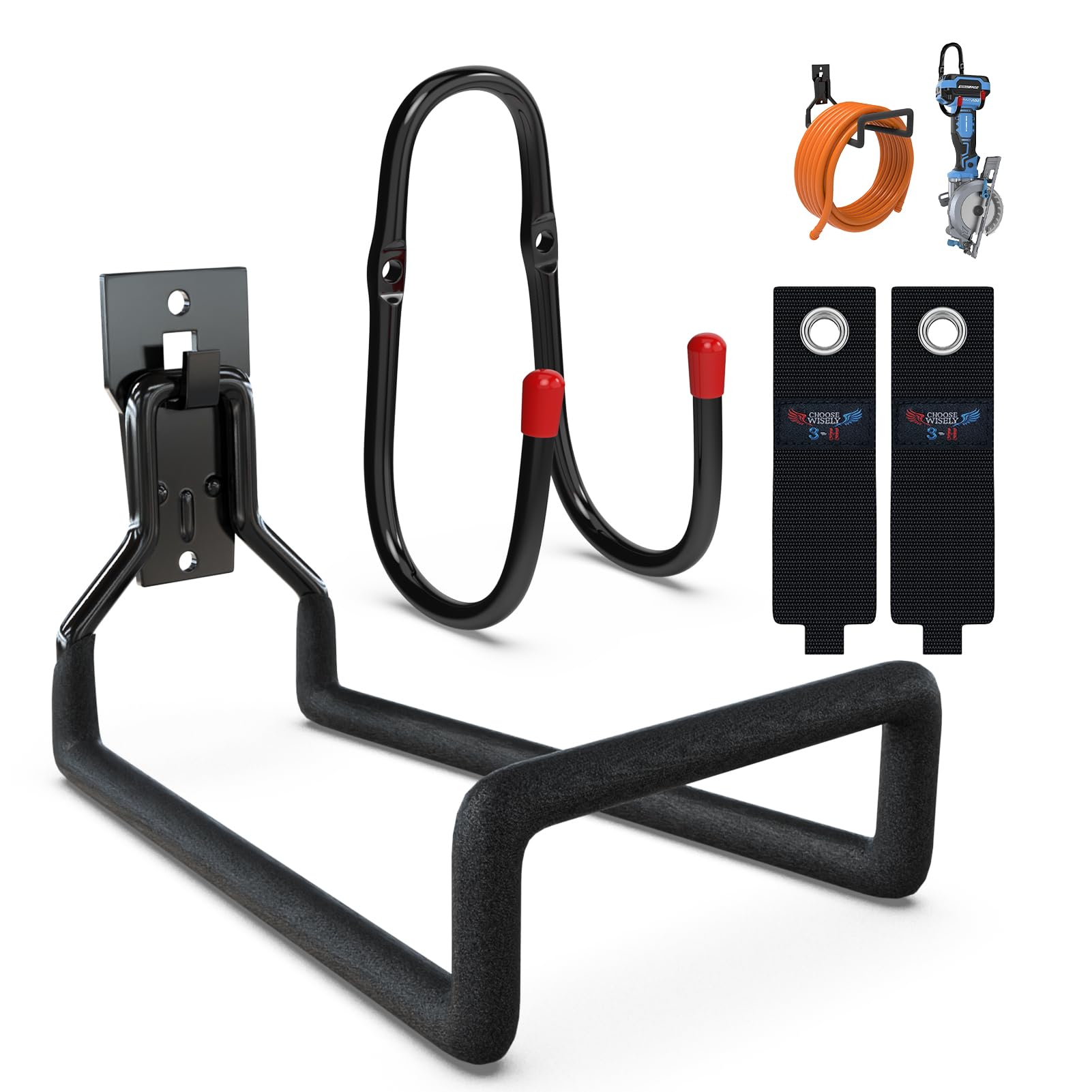 3-H Portatubo da Parete 2 Pezzi +2 Cinghie 45 kg