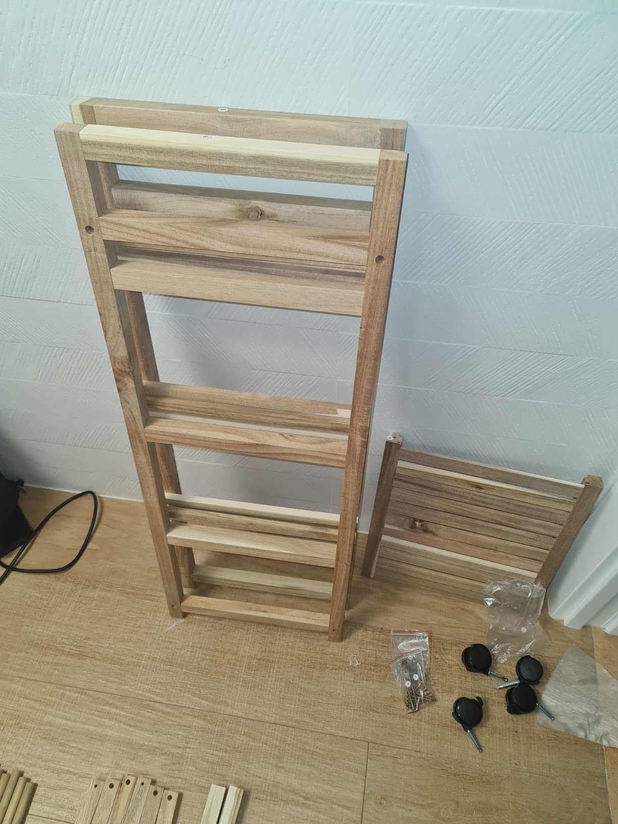 Wenko Acina carrello 3 cassetti legno acacia