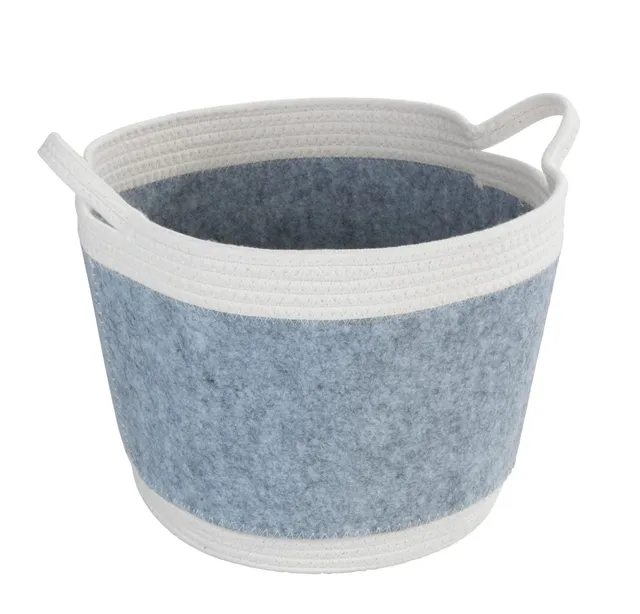 Wenko Bea L cesto feltro grigio chiaro 30 L manici