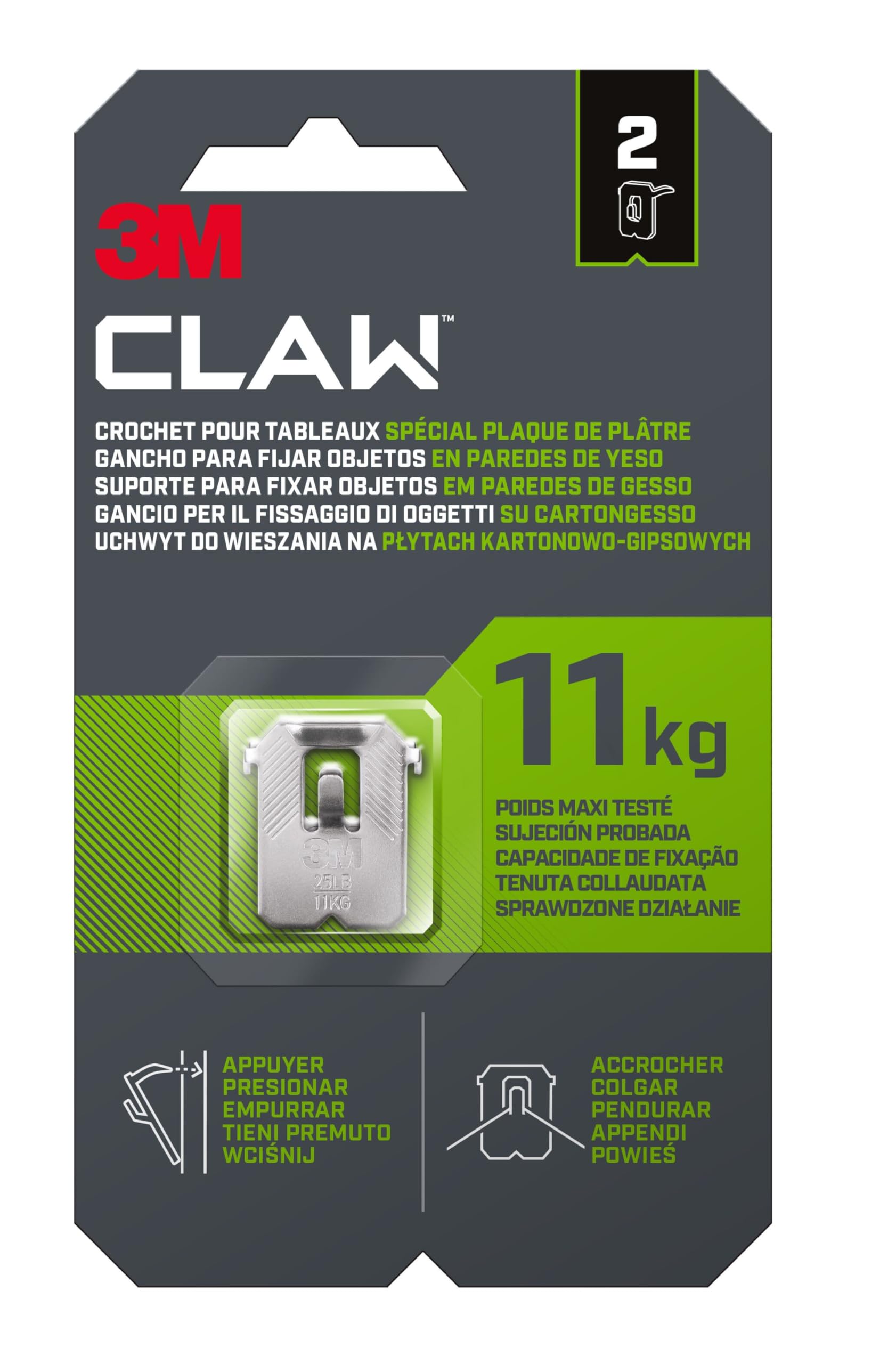 Command Claw 3PH11-2WMR gancio cartongesso 11 kg 2 pezzi