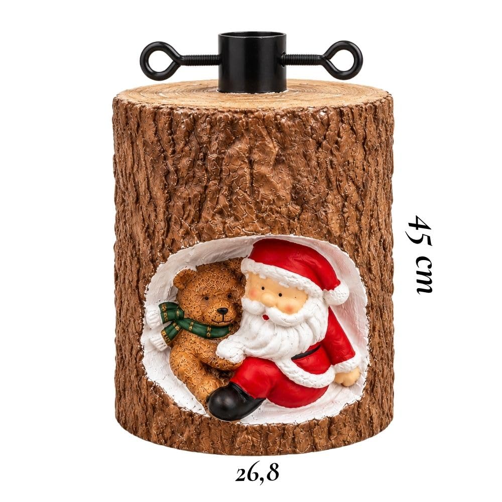 Cecaro Group Base Albero 45 cm Babbo Natale Orsetto LED