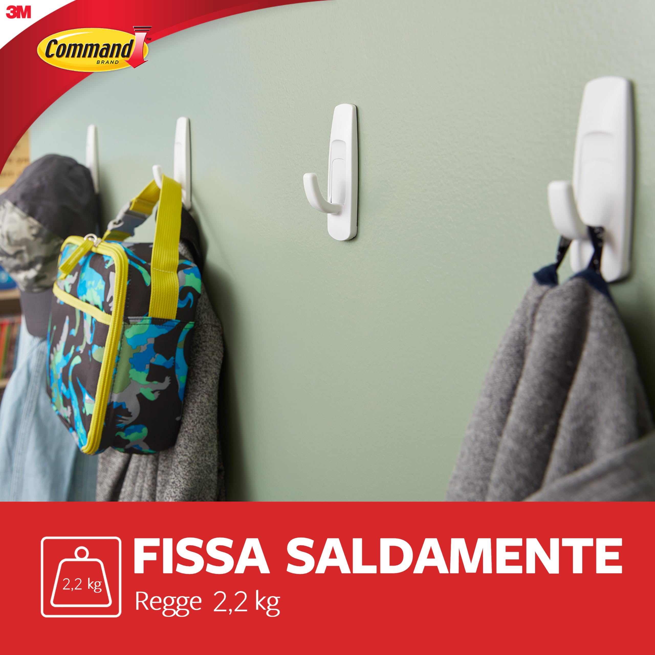 Command ganci multiuso grandi bianchi 7 pezzi portata 2,2 kg