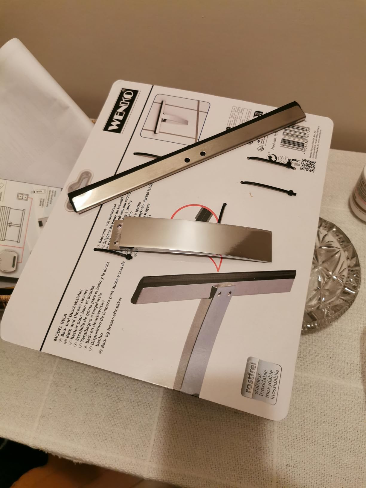 WENKO Gela tergidoccia vetro zinco lucido 24 cm
