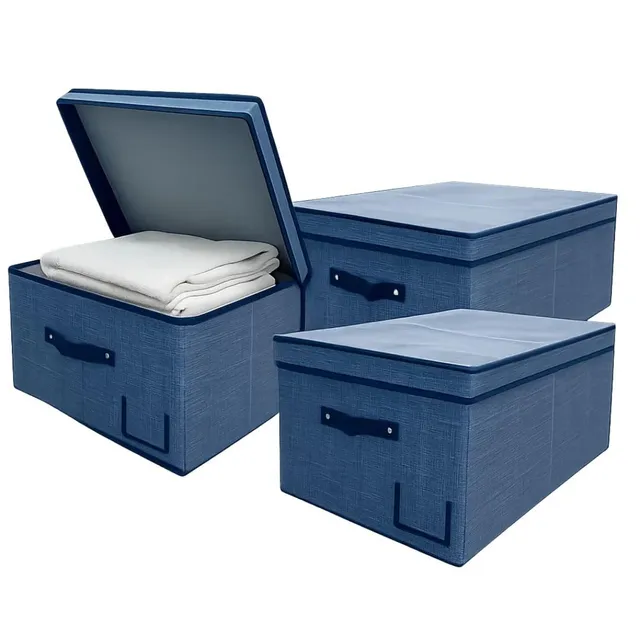 Cecaro Group Scatole Armadio 50x40x25 cm 3 Pezzi con Coperchio