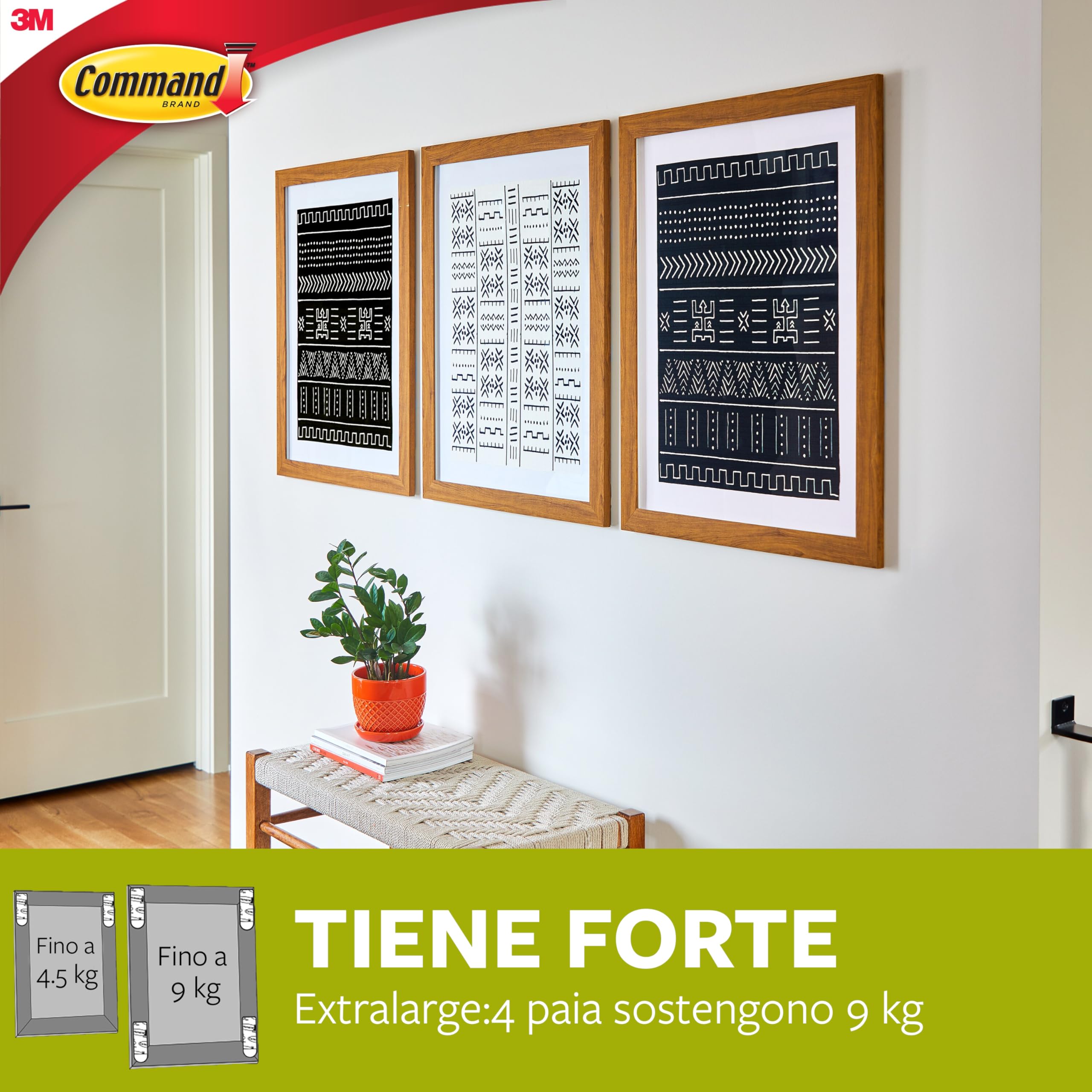 Command Strisce Appendiquadri XL Bianche 10 Paia 20 Strisce