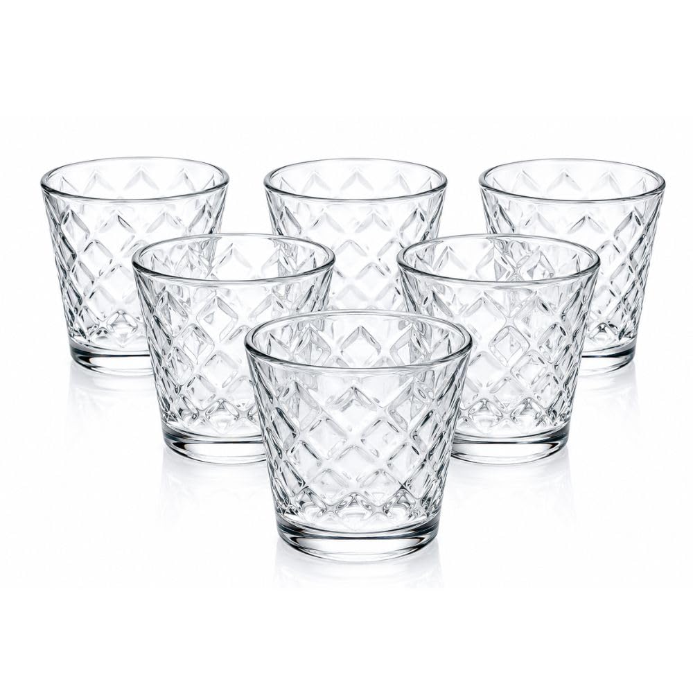 Cecaro Group Set 6 Bicchieri Vetro 282 ml Trama Onda