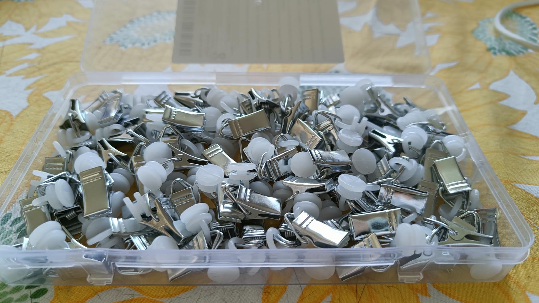 Quelcc 100 Ganci Tende con Rotelle Bianchi Antiruggine
