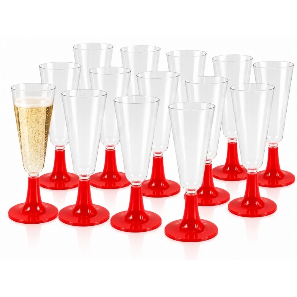 Cecaro Group Set 48 Flute Plastica 130 cc base rossa riutilizzabili