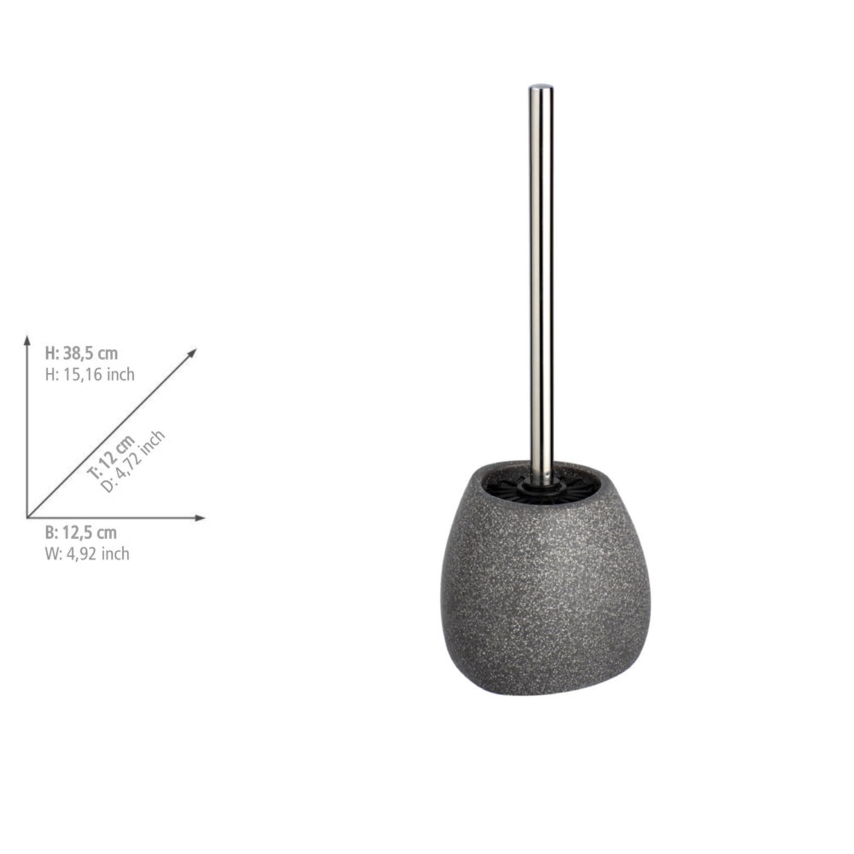 Wenko Pion scopino WC ceramica grigio effetto pietra