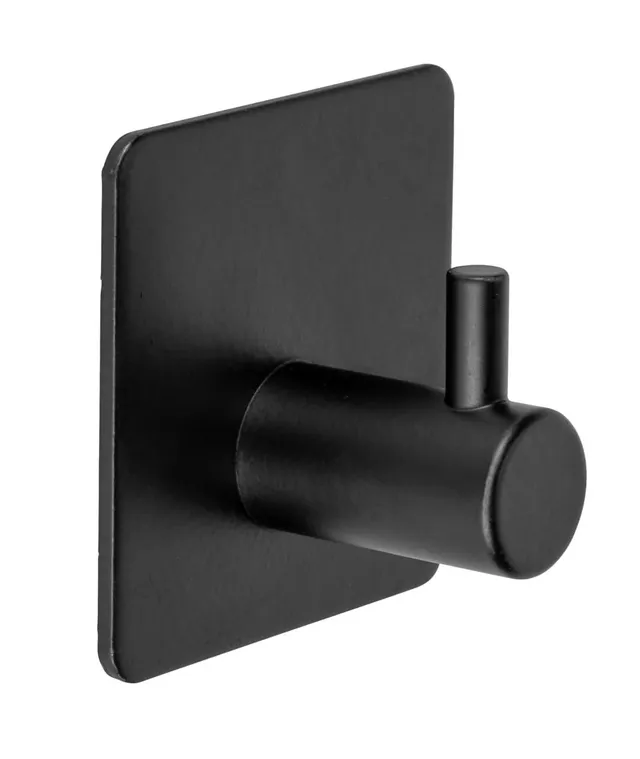 Wenko Ureo Ganci Parete Nero Set 2 Pezzi Acciaio