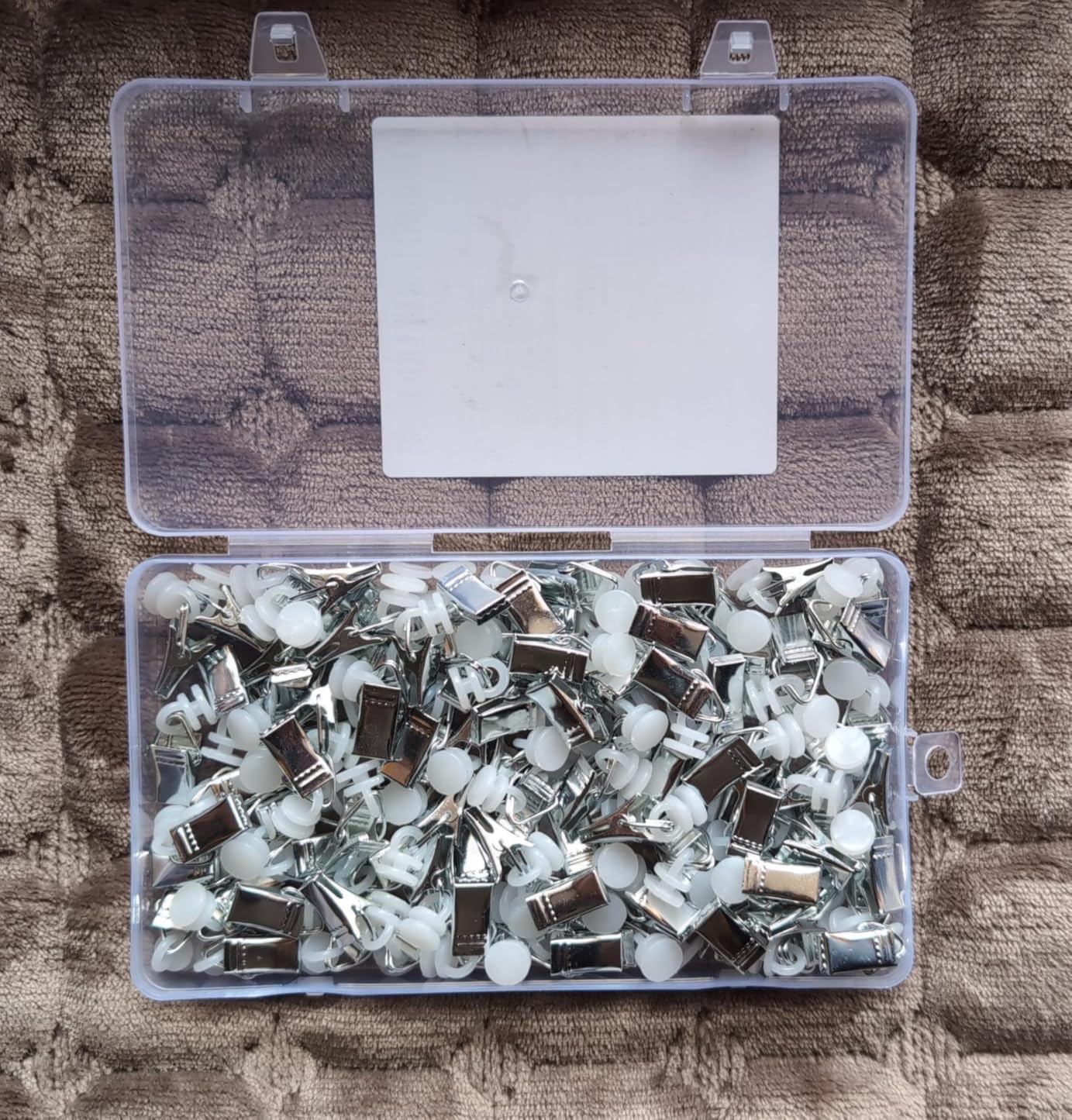 Quelcc 100 Ganci Tende con Rotelle Bianchi Antiruggine