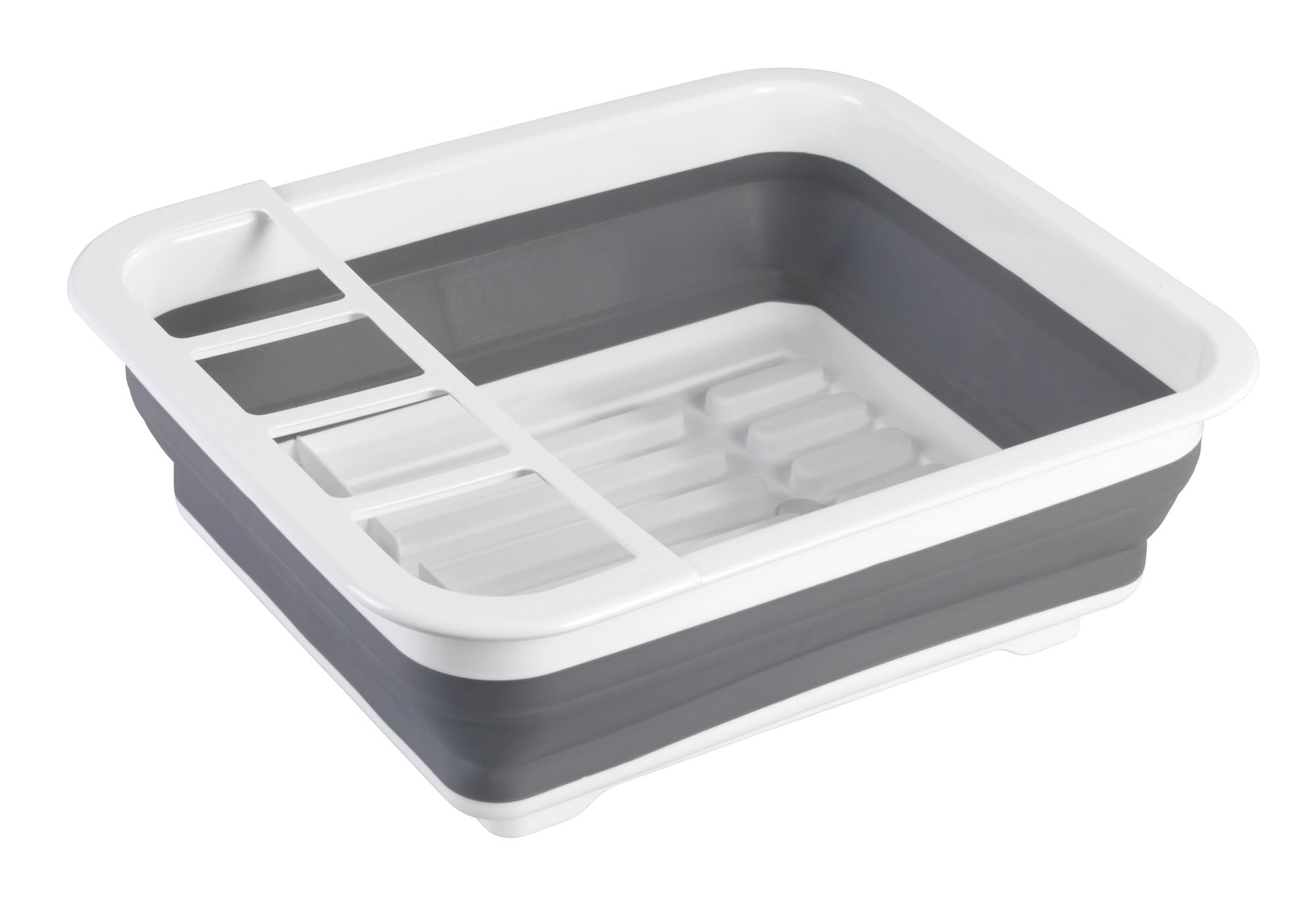 Wenko scolapiatti pieghevole bianco/grigio 36,5 cm salvaspazio