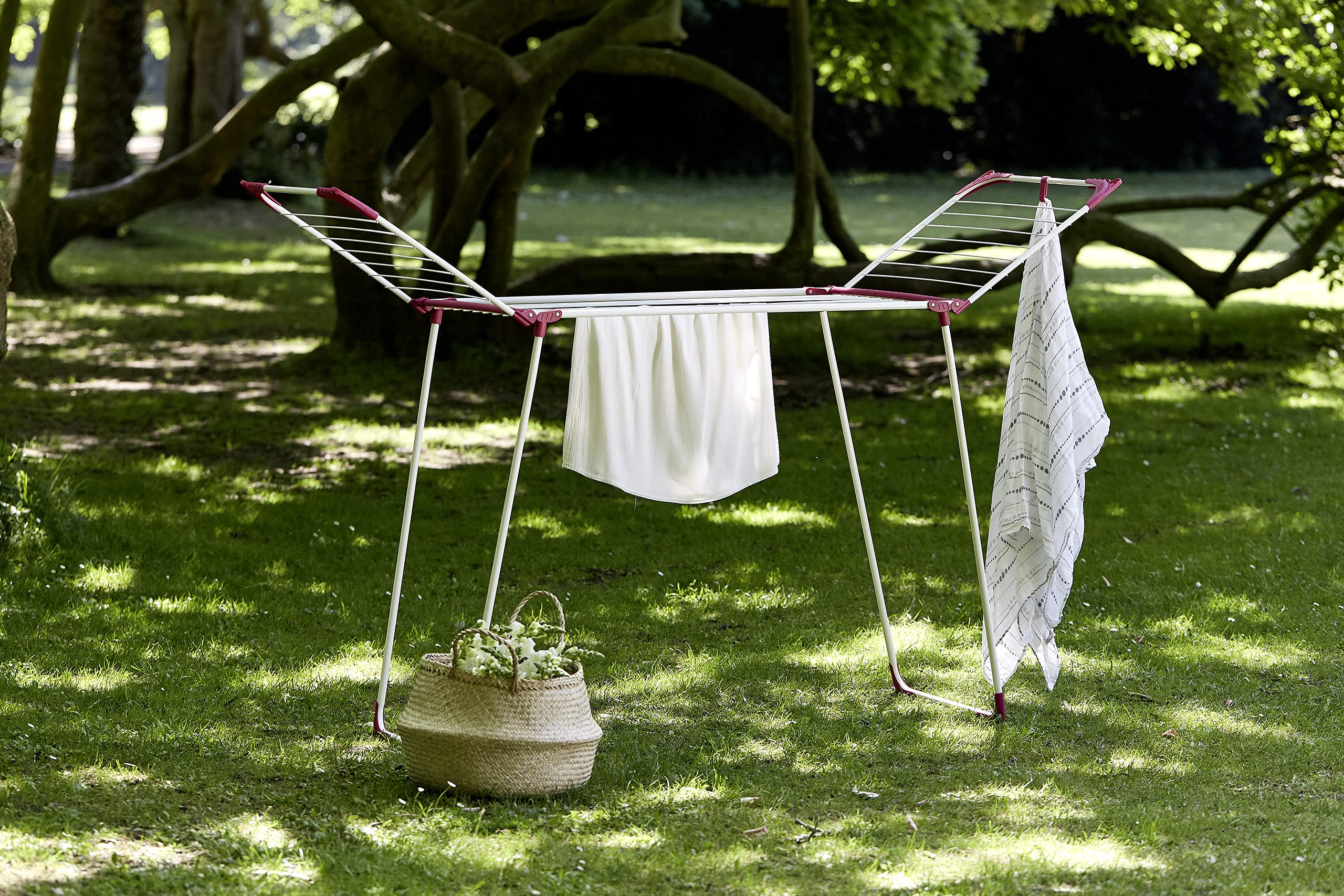 Wenko Summer Dry stendibiancheria 13 m bianco pieghevole 153 cm