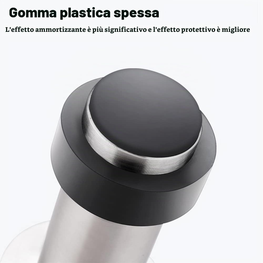 Lxoraziy Fermaporta Adesivo Acciaio Inox 2 Pezzi Antiruggine