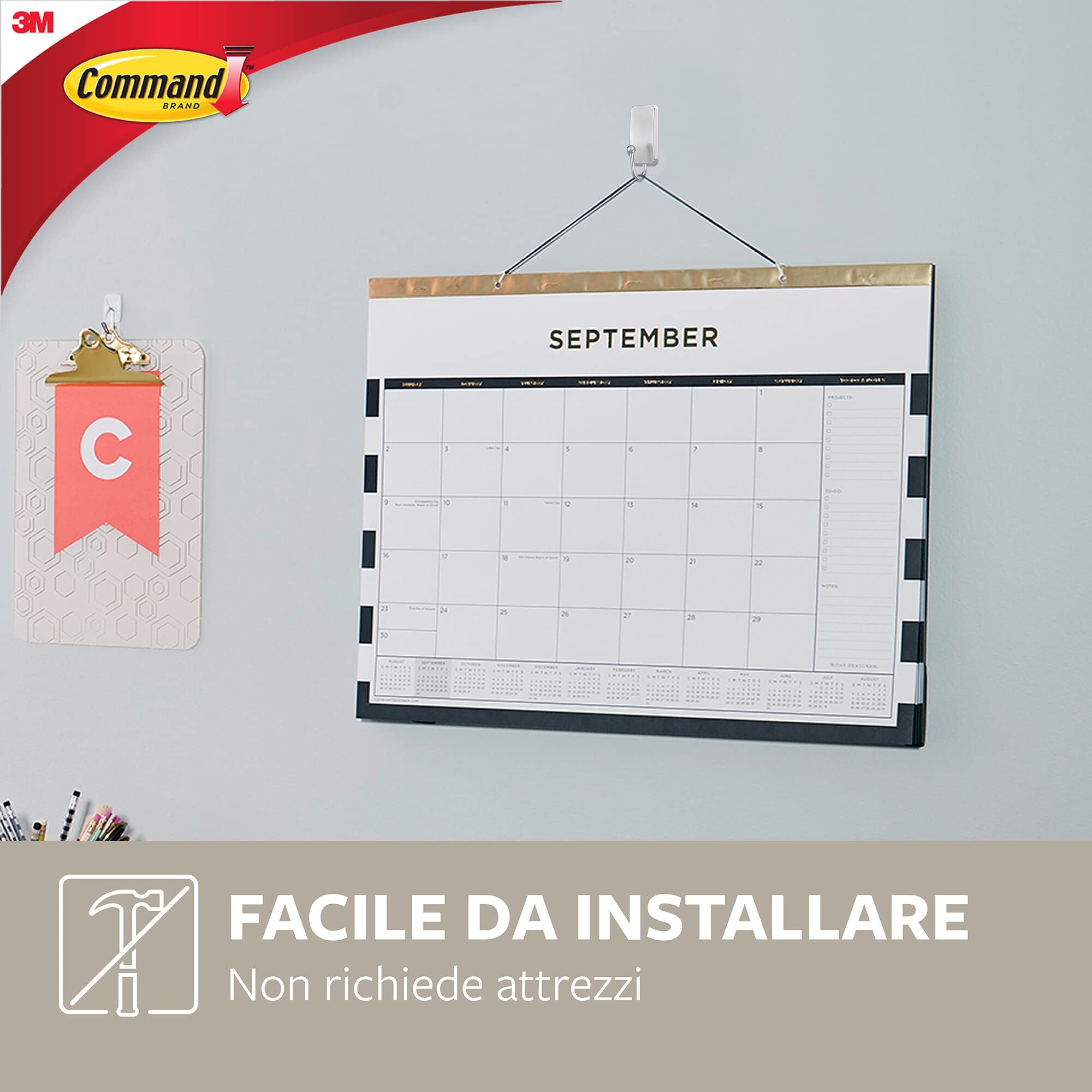 Command 17033 Gancio Adesivo Nichel Spazzolato 450 g