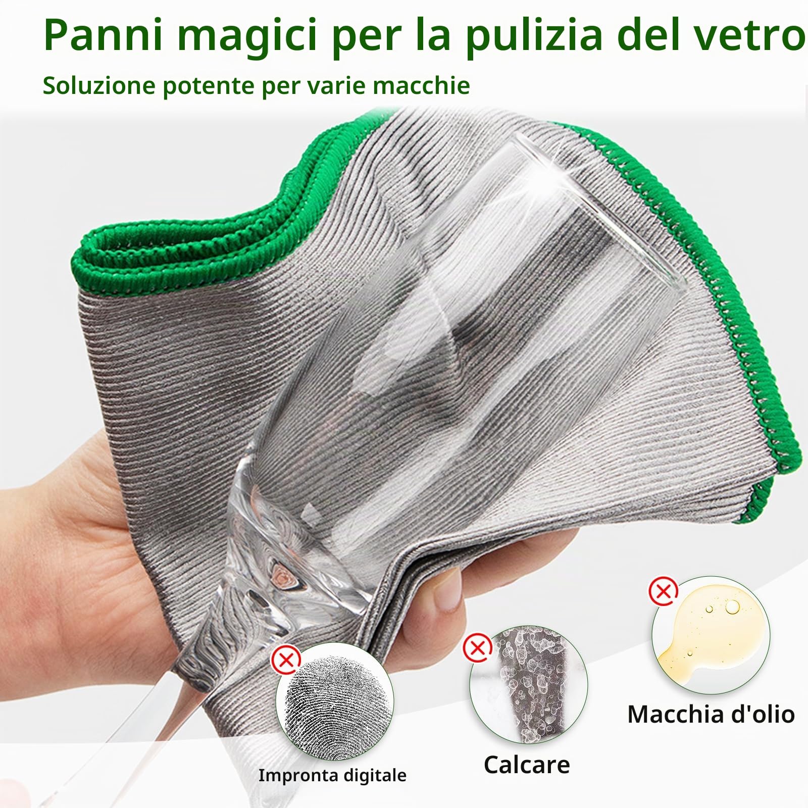 Quelcc Magici Panni Microfibra 30x30 cm 6 Pezzi Anti Aloni