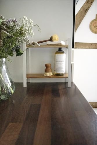 Wenko Louisa Scaffale Cucina 2 Ripiani Bianco Acacia