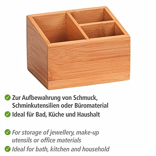 Wenko Terra organizer bambù 3 scomparti 12x8x9 cm marrone