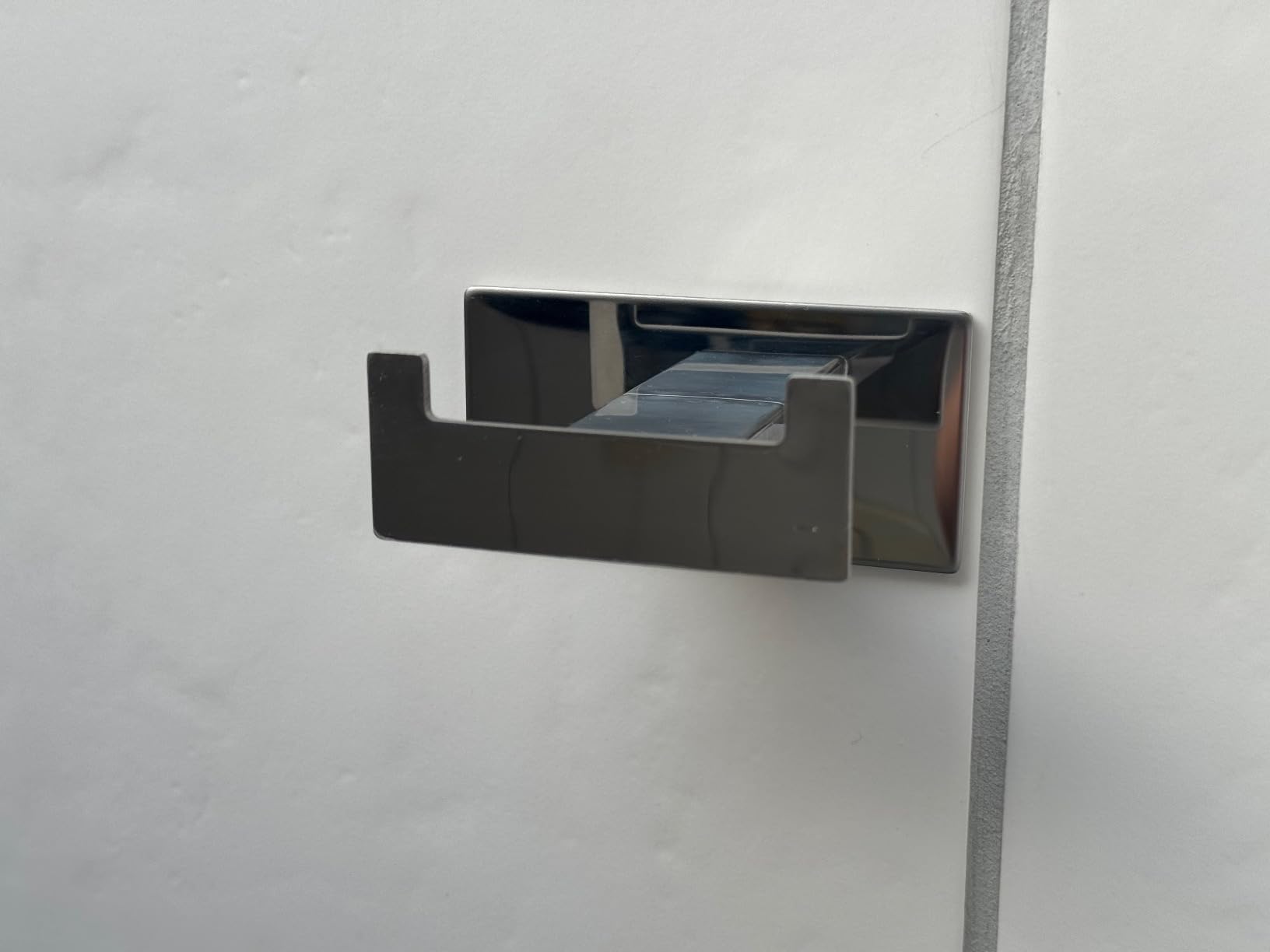 Wenko Genova Duo Turbo-Loc gancio doppio inox opaco