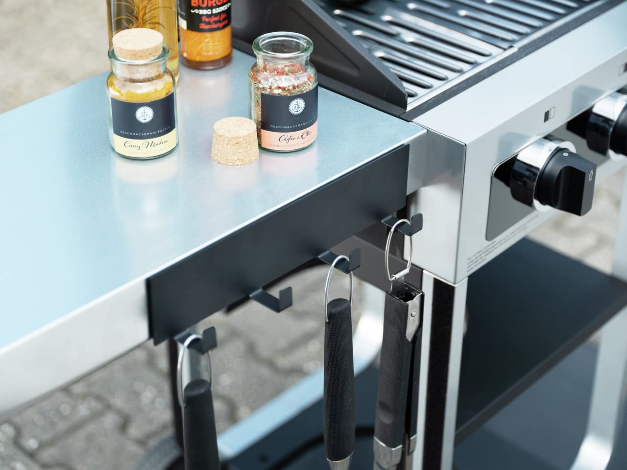 Wenko Black Outdoor Kitchen Ima portautensili magnetico nero