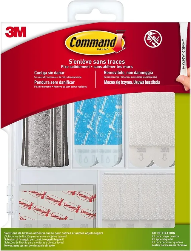 Command Kit Assortito strisce appendiquadri bianche senza forare