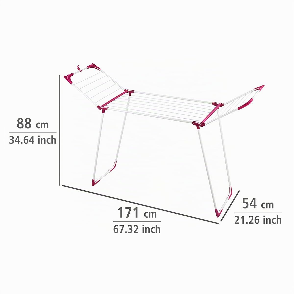 Wenko Summer Dry stendibiancheria 13 m bianco pieghevole 153 cm