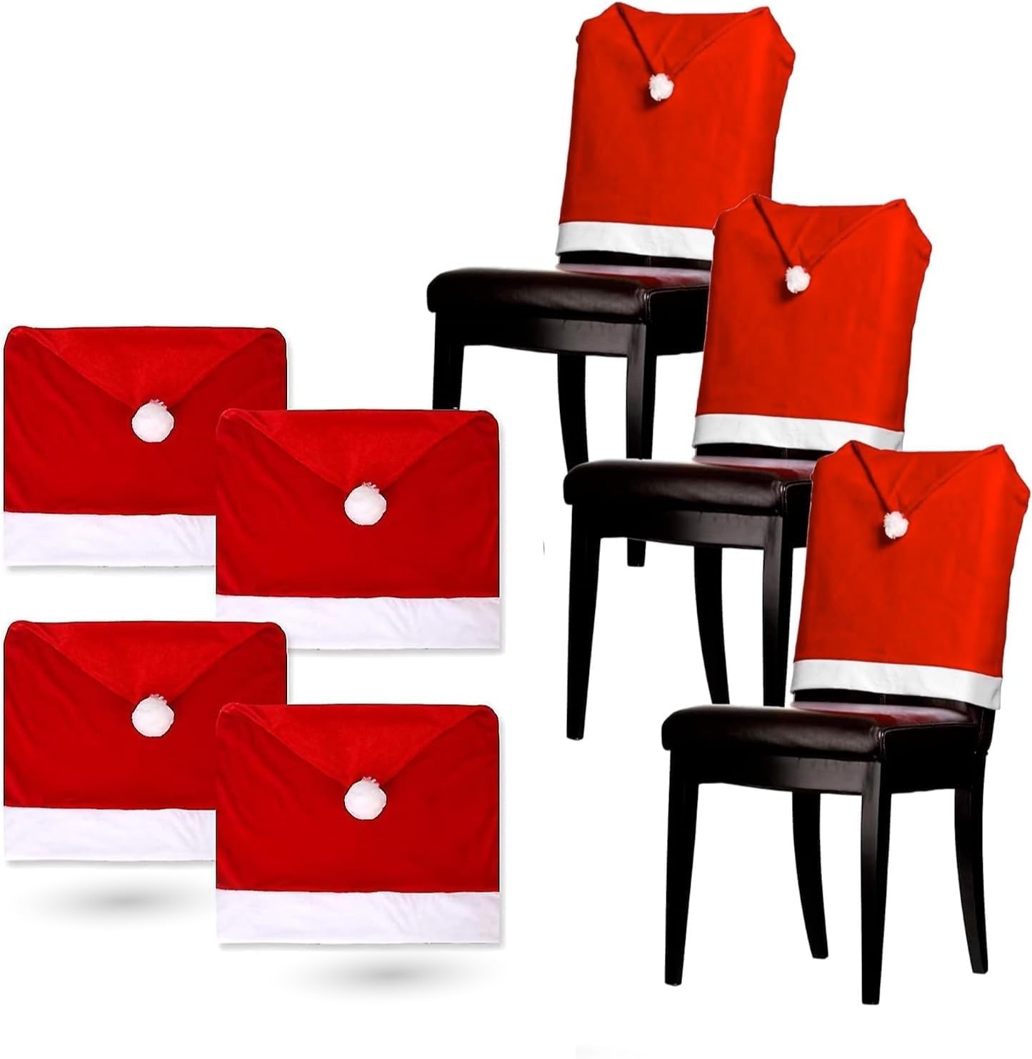 Cecaro Group Set 6 Coprisedie Natalizie 60x50 Cappello
