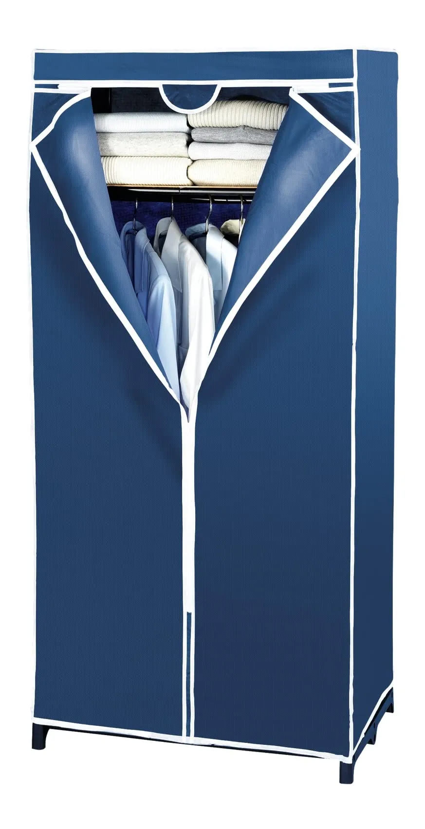 Wenko Air armadio in tessuto con ripiano 75x160x50 cm blu
