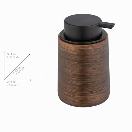 Wenko Palena Dispenser Sapone Poliresina Bronzo 250 ml
