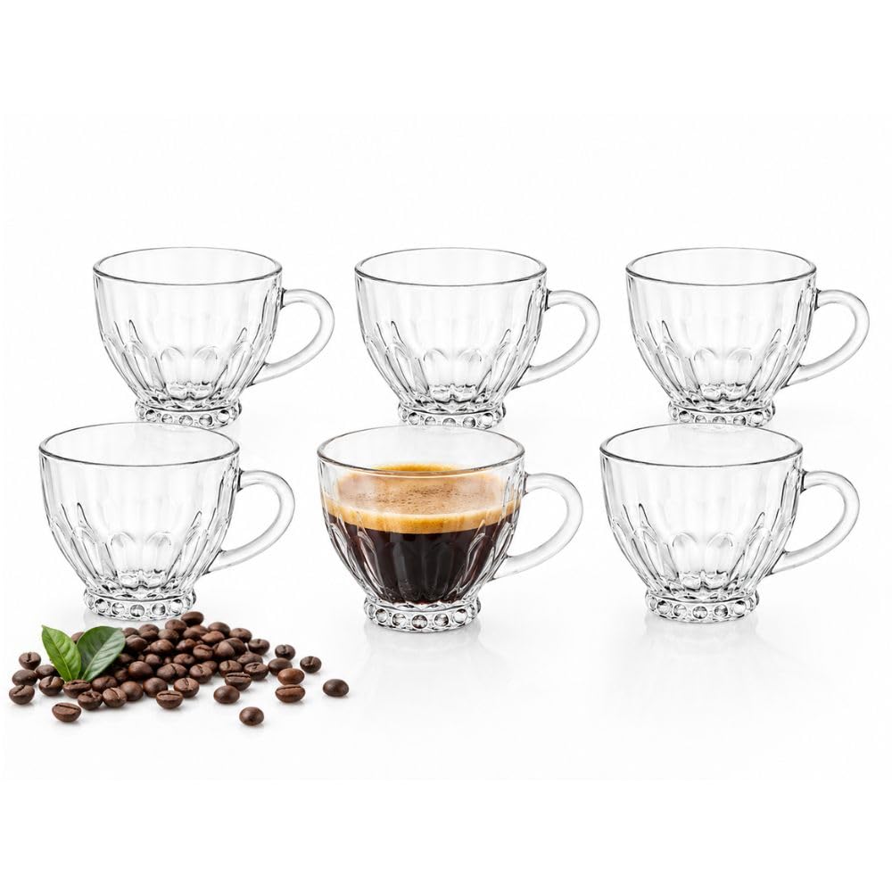 Cecaro Group Set 6 Tazzine Caffè Vetro 110 ml