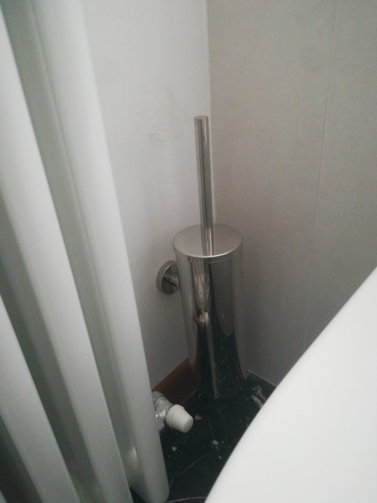 Wenko Bosio set toilette nero opaco acciaio