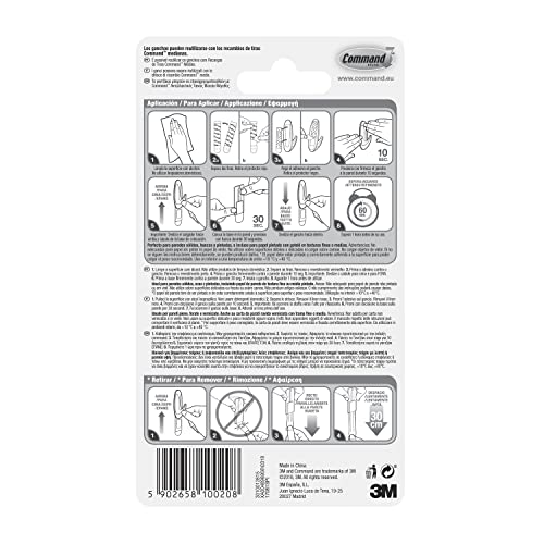 Command 17081 Ganci Adesivi Medi Bianchi 2 Pezzi 1,3 kg