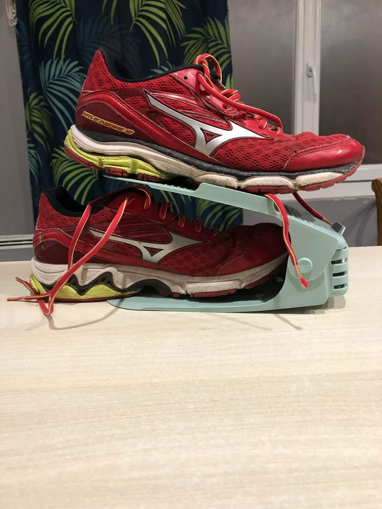 Wenko supporto scarpe salvaspazio verde pastello 8 pezzi
