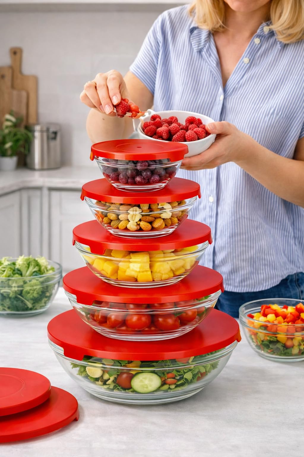 Cecaro Group Set 5 Contenitori Vetro Ermetici 135-830 ml