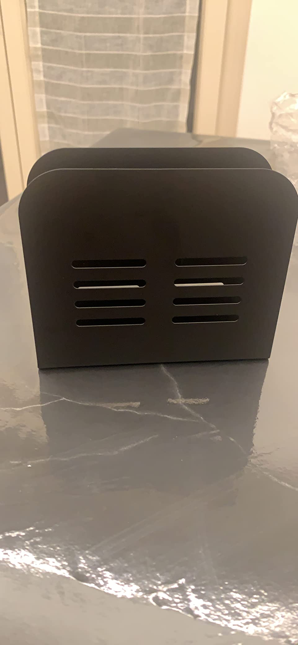 Wenko Baco Portatovaglioli 15x12,5x4 cm Nero Metallo
