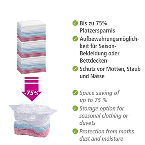 Wenko 3792766100 sacchi sottovuoto L 70x100 cm trasparenti