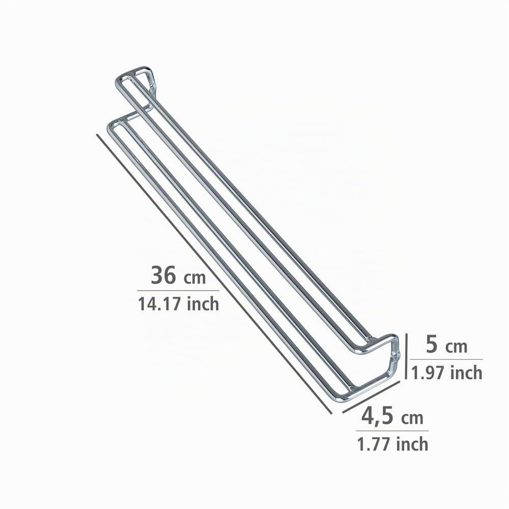 Wenko porta cravatte e cinture da armadio 36x4,5x5 cromo