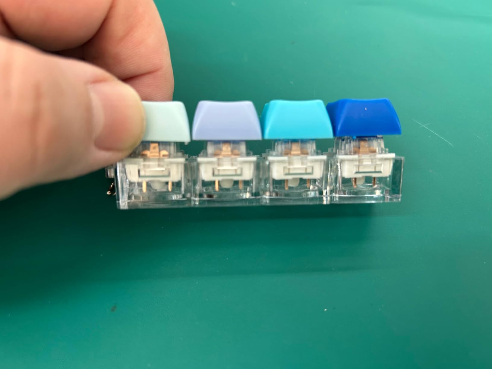 Quelcc Portachiavi Tastiera Fidget 2 Pezzi Verde Pallido Click