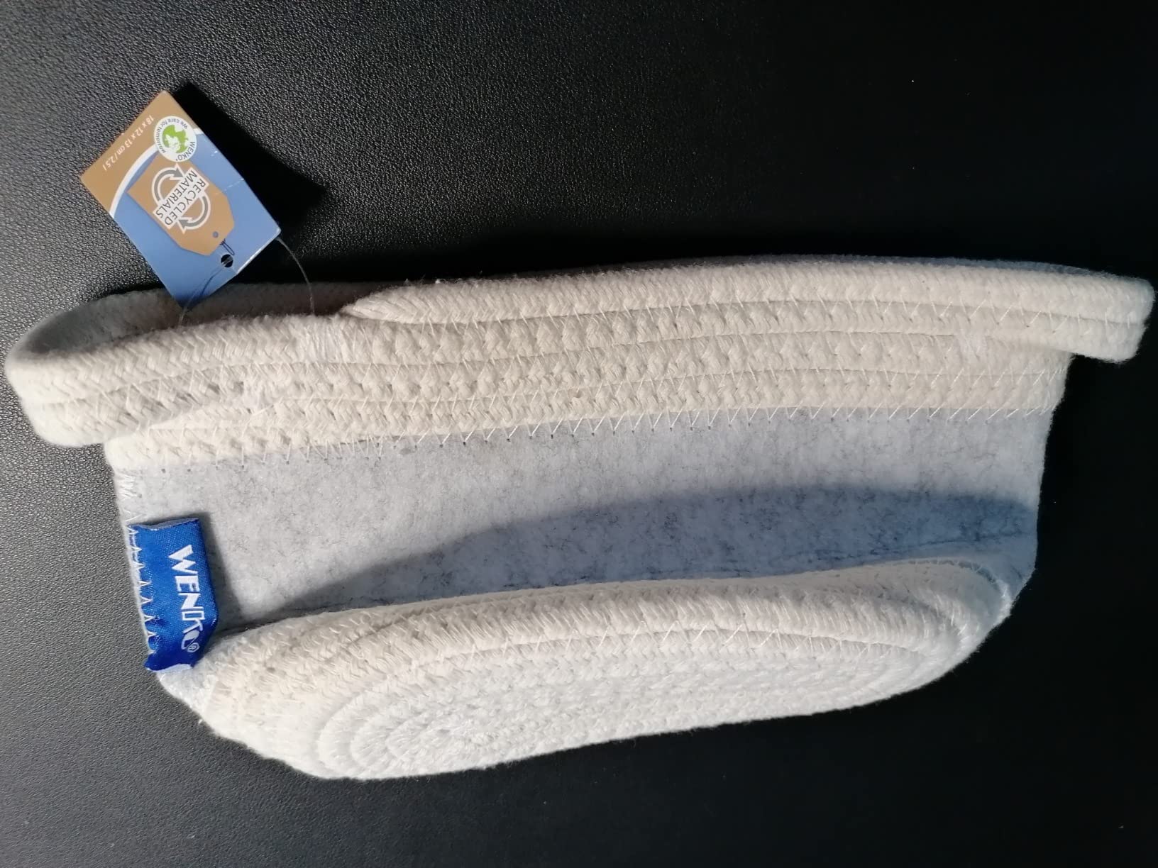 Wenko Bea L cesto feltro grigio chiaro 30 L manici