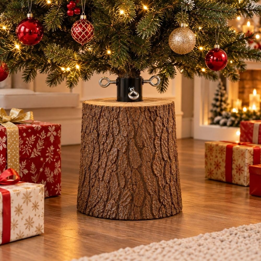 Cecaro Group Base Albero 40 cm Tronco Poliresina Bianco Marrone